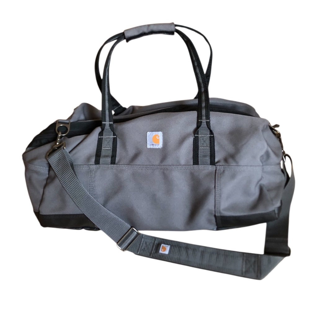 Carhartt Foundry Series 20” Gray Canvas Duffel Bag - Men's Travel & Gym Bag 35L